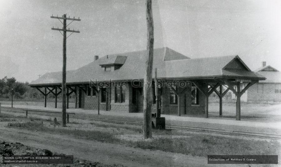 Postcard: Railroad Station, Burrage, Massachusetts